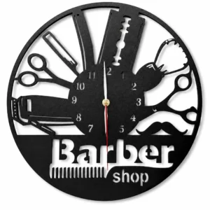 ساعت دیواری دکوراتیو طرح آرایشگاه مردانه باربر شاپ