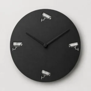 ساعت دیواری دکوراتیو سایز80مدل دوربین مداربسته کوچک