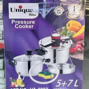 زودپز استیل یونیک مدل UA-3002 سرویس ۵ و ۷ لیتری استیل ضدزنگ 18/10 کد 127(SR)