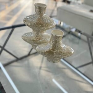 گلدان جفت تکسچر لاستر(TMB82)