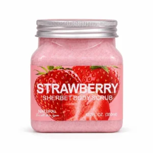 اسکراب بدن Wokali مدل Strawberry توت‌فرنگی حجم 350 میل